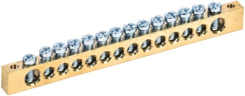 Шина IEK PEN "земля-ноль" 6х9мм 14/2 14 групп крепление по краям картинка 